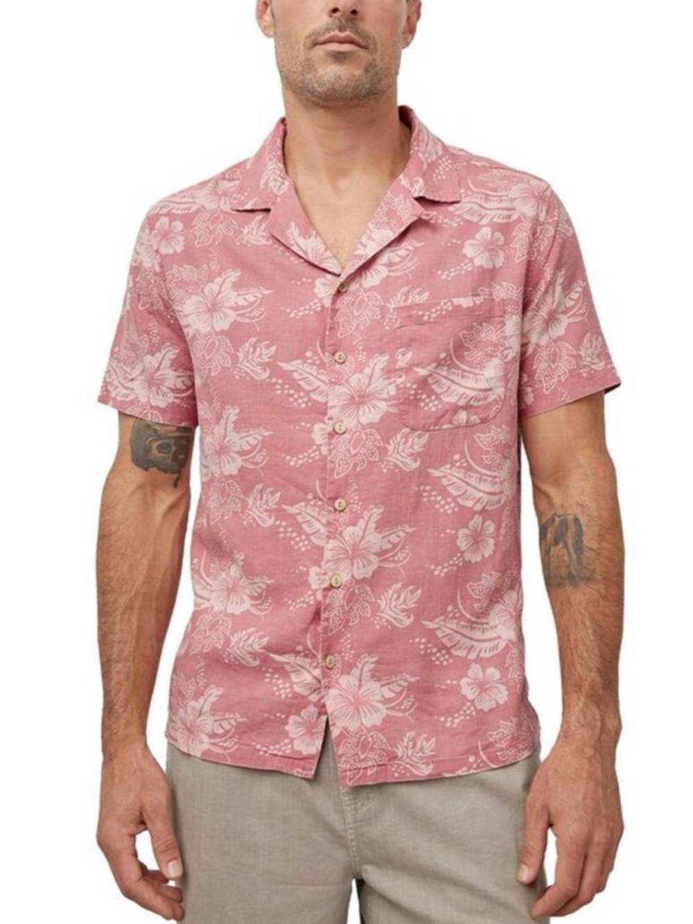 Rails Waimea Linen Blend Camp Button-Down Shirt size XL